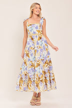 SOFTLY SUNKISSED WOVEN MIDI DRESS Flying Tomato
