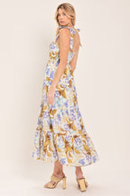 SOFTLY SUNKISSED WOVEN MIDI DRESS Flying Tomato