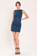 CLASSIC DENIM MINI DRESS Flying Tomato