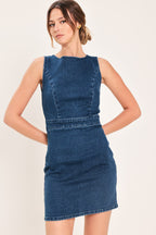 CLASSIC DENIM MINI DRESS Flying Tomato