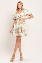 BREEZE BLOOM WOVEN MINI DRESS Flying Tomato