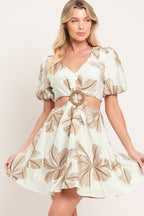 BREEZE BLOOM WOVEN MINI DRESS Flying Tomato