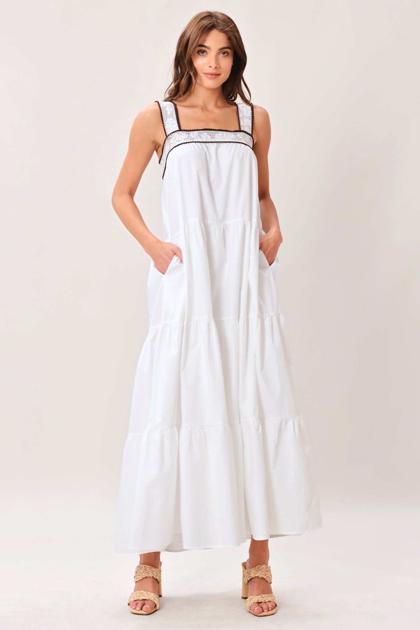 CLOUD LINE WOVEN MAXI DRESS Flying Tomato