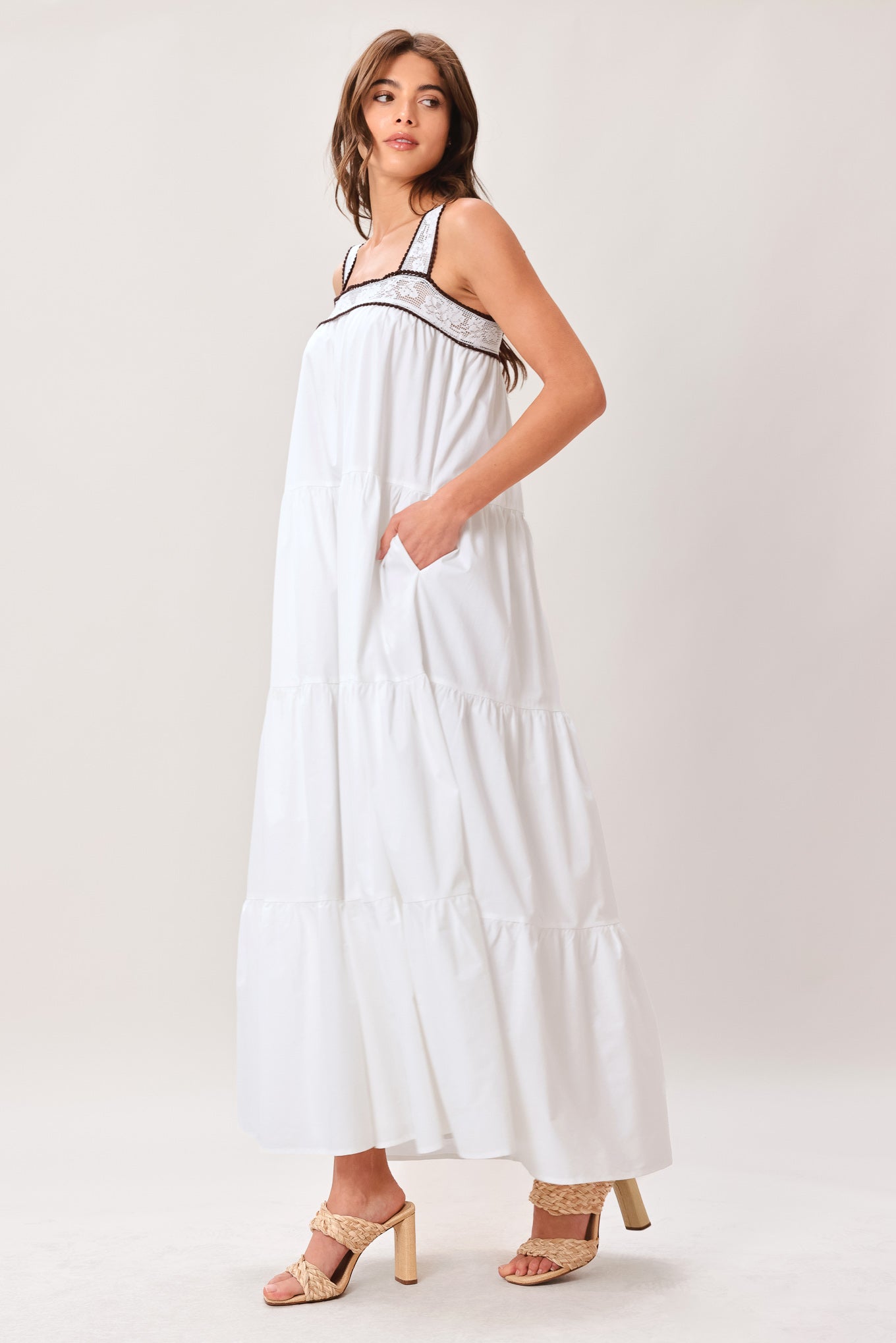 CLOUD LINE WOVEN MAXI DRESS Flying Tomato