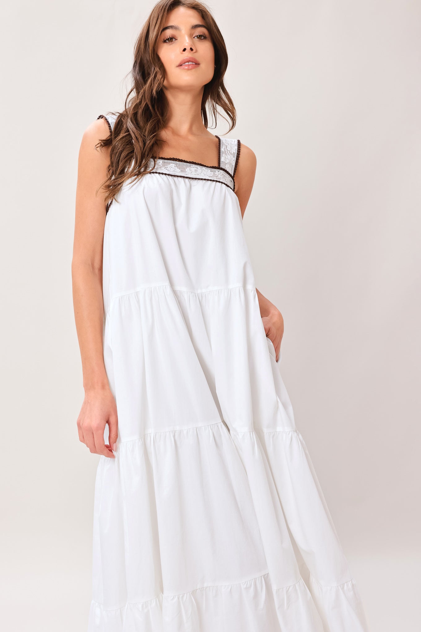 CLOUD LINE WOVEN MAXI DRESS Flying Tomato