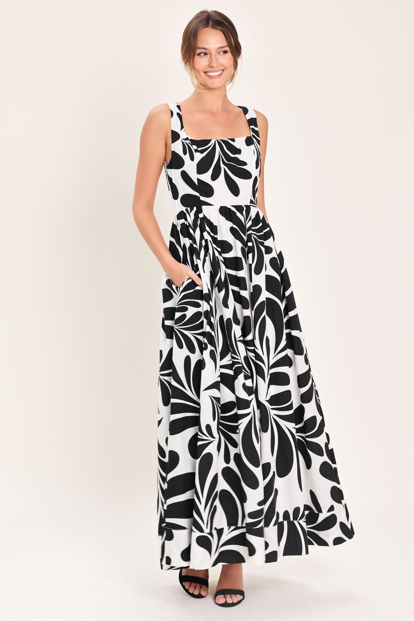 MONO BLOOM WOVEN MAXI DRESS Flying Tomato