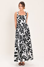 MONO BLOOM WOVEN MAXI DRESS Flying Tomato