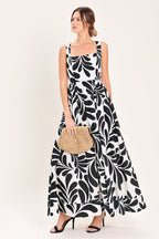 MONO BLOOM WOVEN MAXI DRESS Flying Tomato