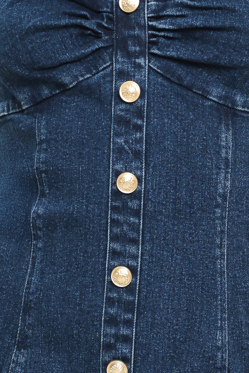 RIVET ROMANCE DENIM MINI DRESS Flying Tomato