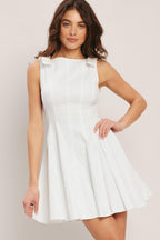 ELEGANT MOMENT WOVEN MINI DRESS Flying Tomato