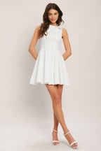 ELEGANT MOMENT WOVEN MINI DRESS Flying Tomato