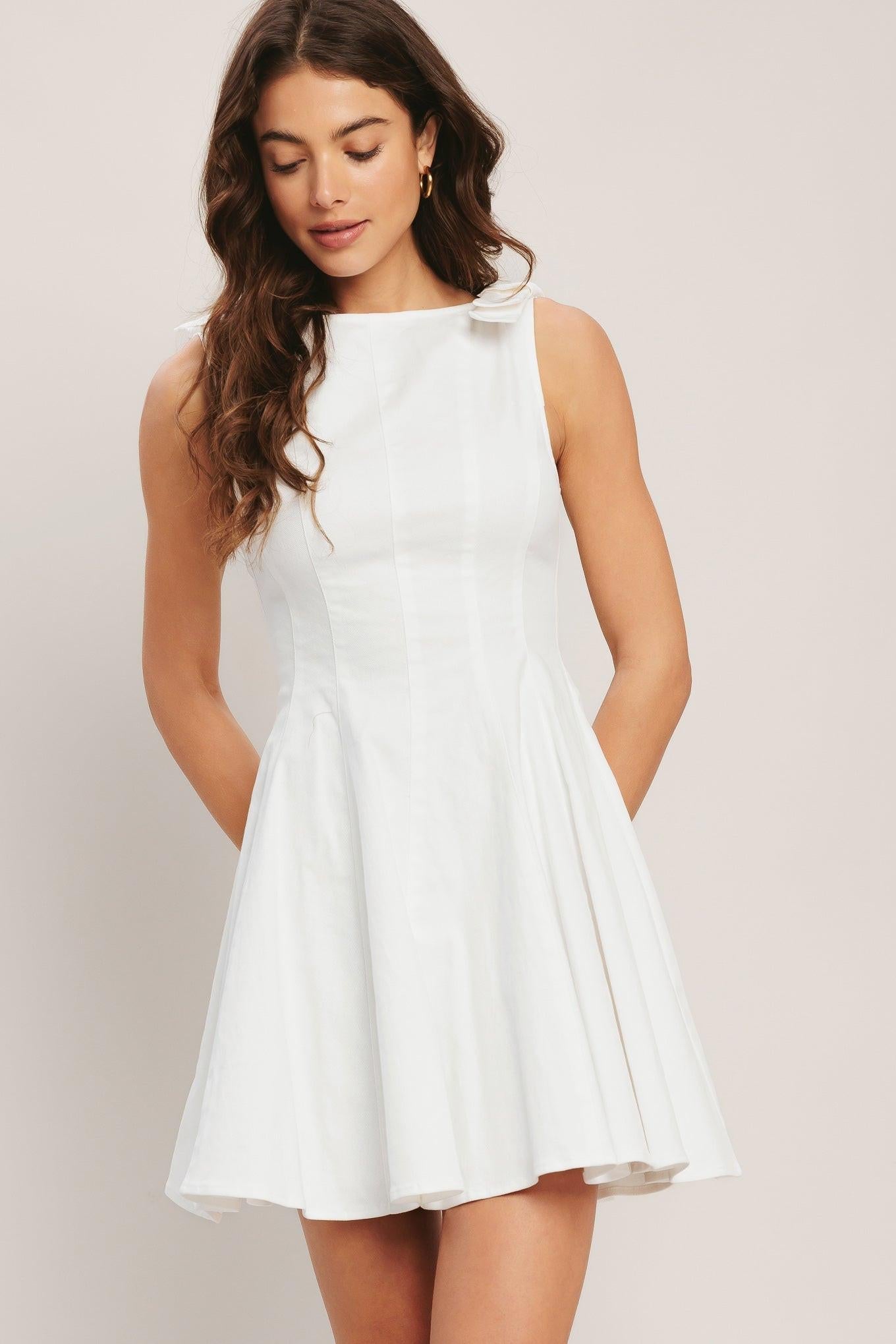 ELEGANT MOMENT WOVEN MINI DRESS Flying Tomato