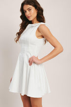 ELEGANT MOMENT WOVEN MINI DRESS Flying Tomato