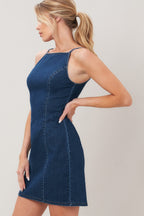 SECOND SKIN DENIM MINI DRESS Flying Tomato