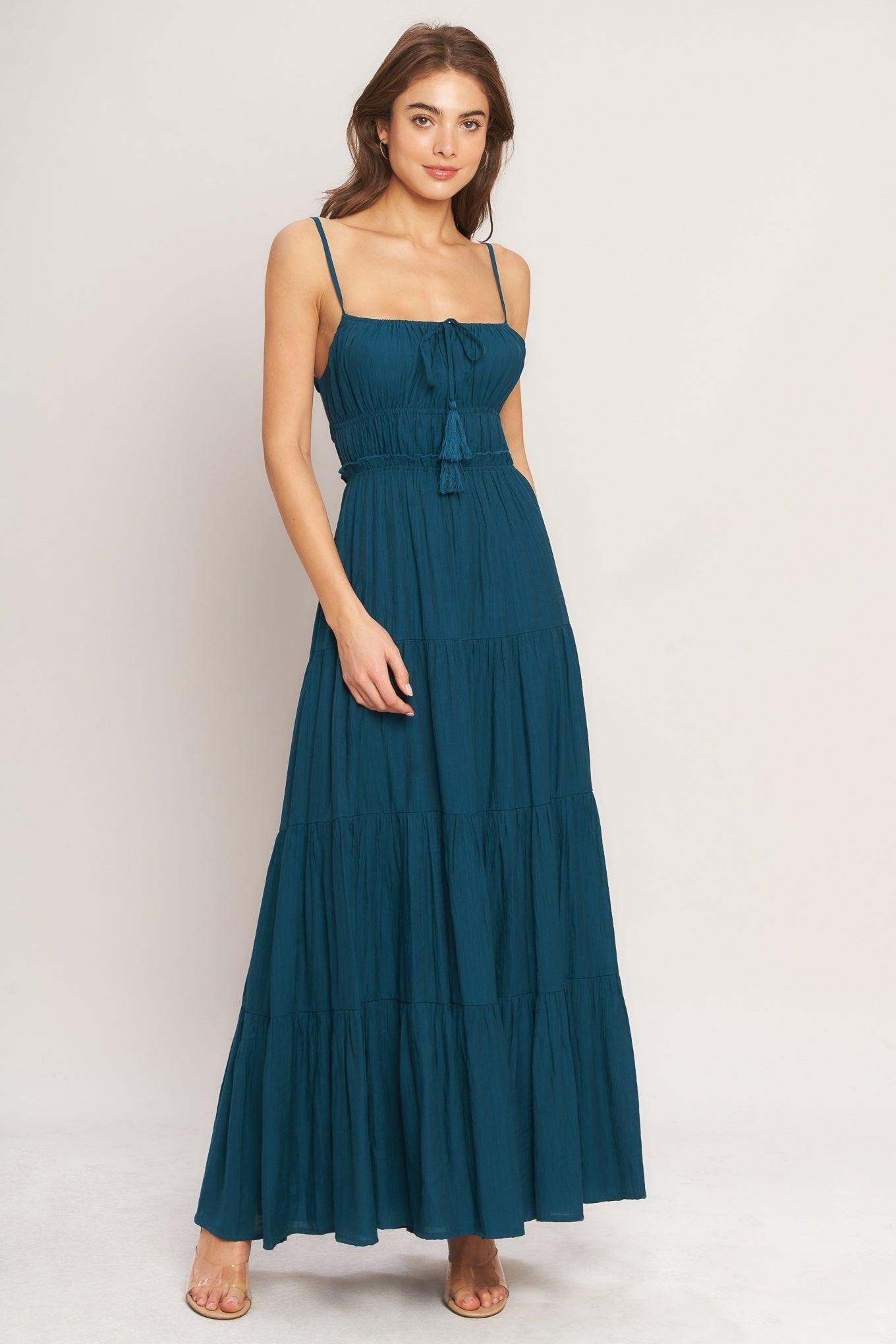 OCEAN BREEZE WOVEN MAXI DRESS Flying Tomato