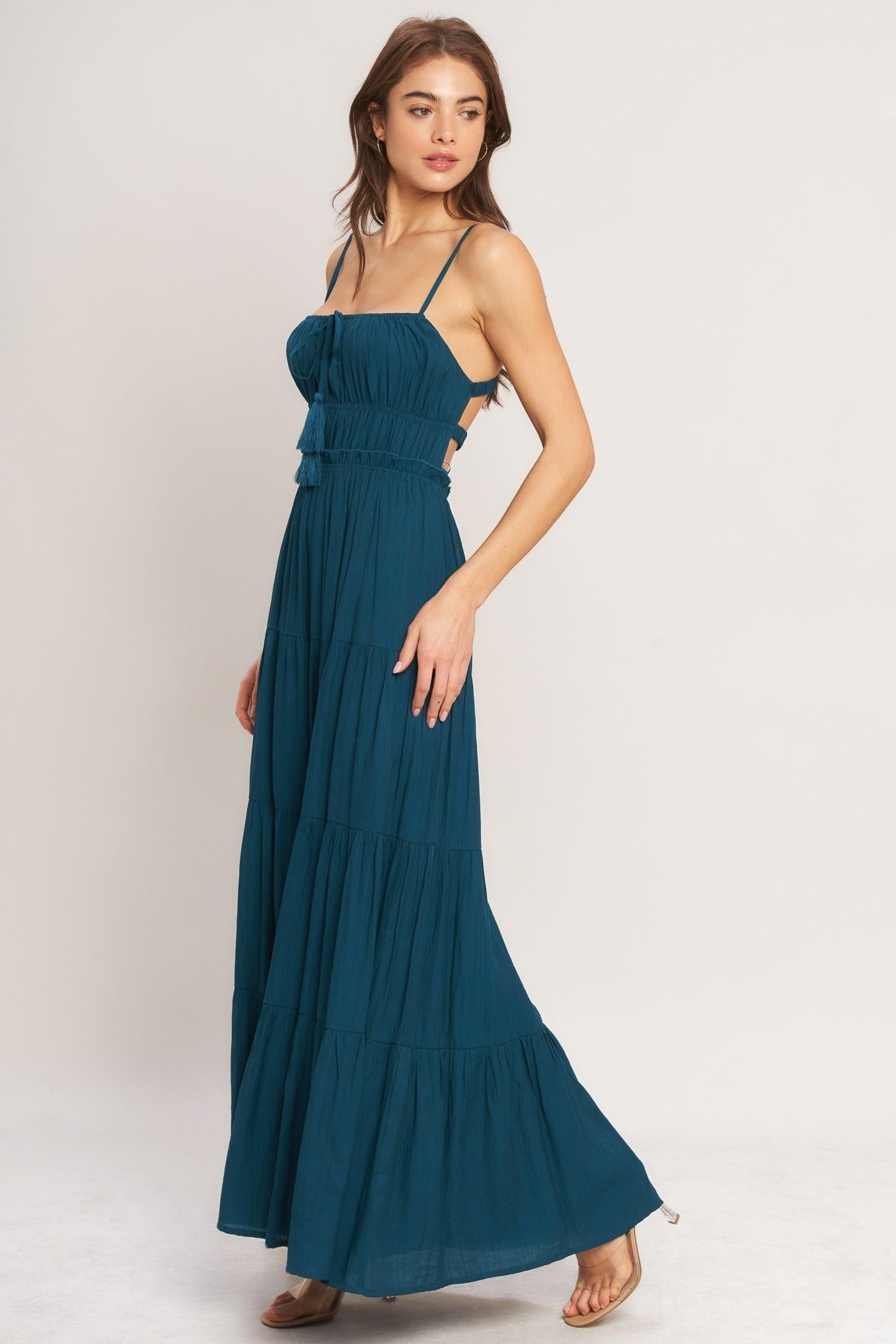 OCEAN BREEZE WOVEN MAXI DRESS Flying Tomato