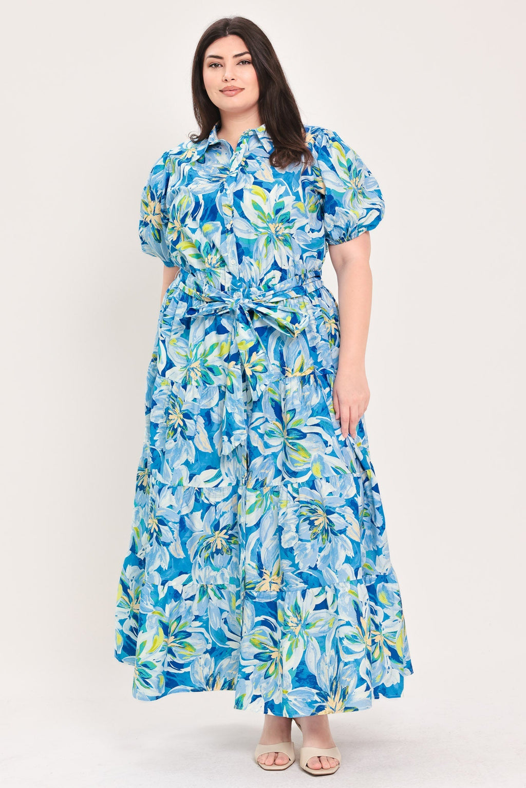 OCEAN GARDEN WOVEN MIDI DRESS Flying Tomato