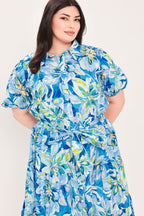 OCEAN GARDEN WOVEN MIDI DRESS Flying Tomato