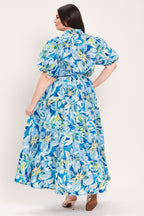OCEAN GARDEN WOVEN MIDI DRESS Flying Tomato