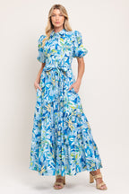 OCEAN GARDEN WOVEN MIDI DRESS Flying Tomato