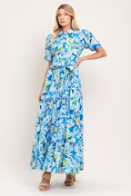 OCEAN GARDEN WOVEN MIDI DRESS Flying Tomato