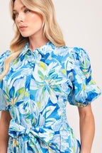 OCEAN GARDEN WOVEN MIDI DRESS Flying Tomato