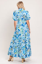 OCEAN GARDEN WOVEN MIDI DRESS Flying Tomato