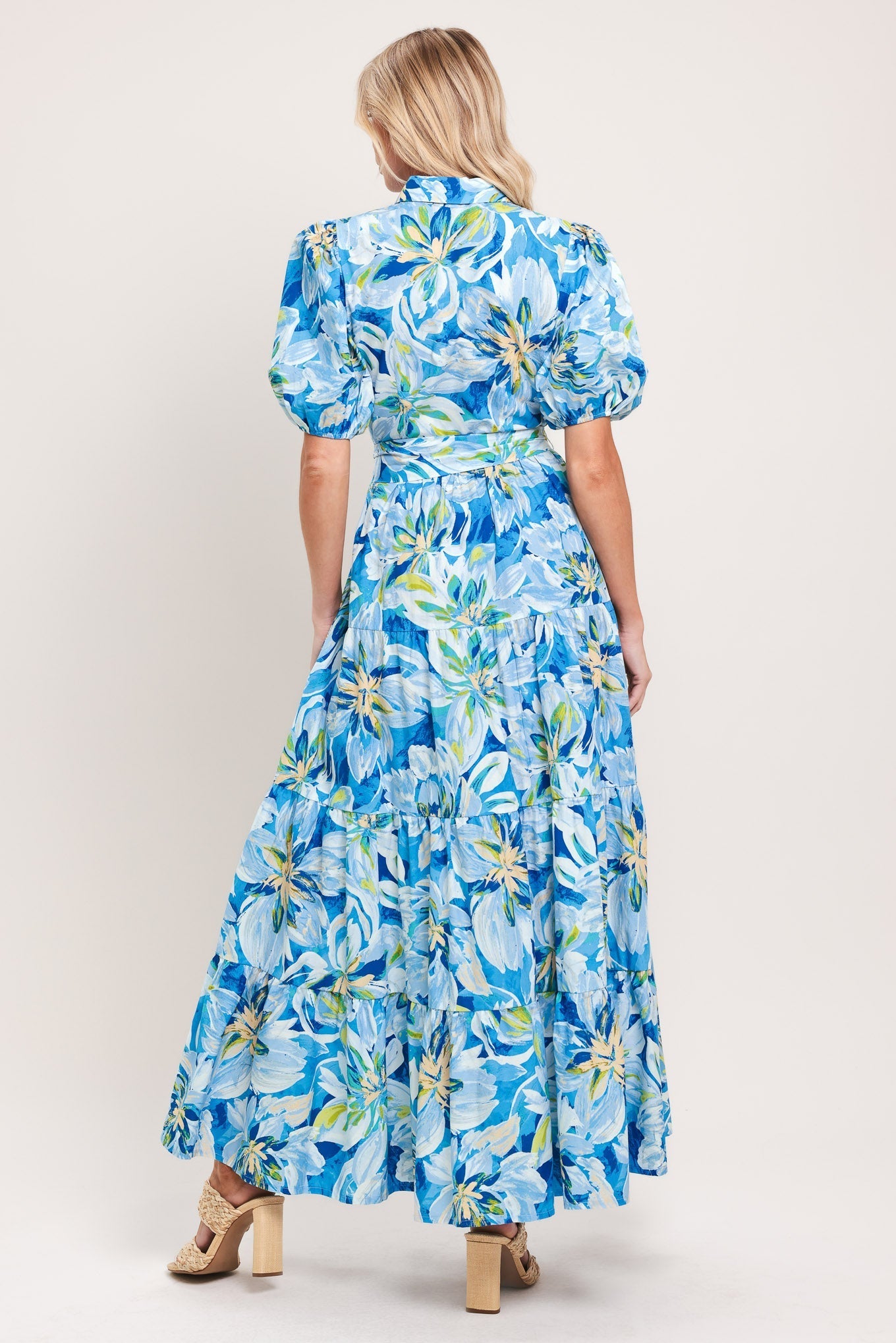 OCEAN GARDEN WOVEN MIDI DRESS Flying Tomato