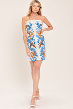 LOST IN PARADISE WOVEN TUBE MINI DRESS Flying Tomato