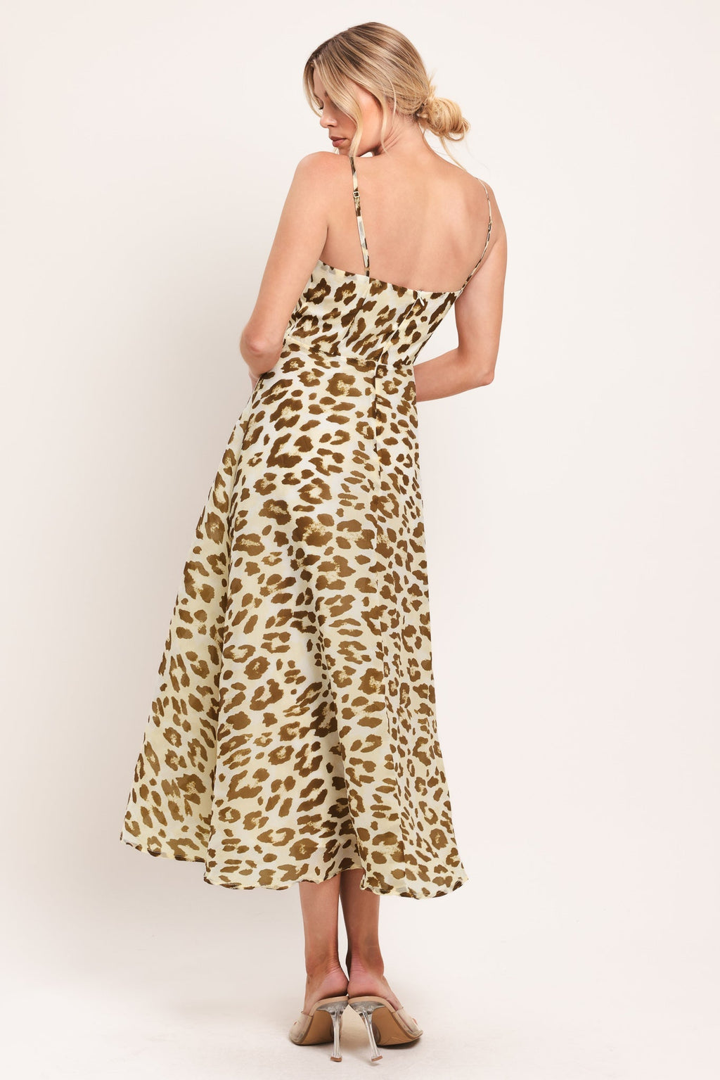 LEOPARD GRACE WOVEN MIDI DRESS Flying Tomato
