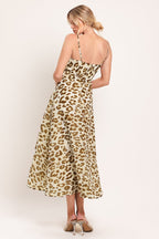 LEOPARD GRACE WOVEN MIDI DRESS Flying Tomato