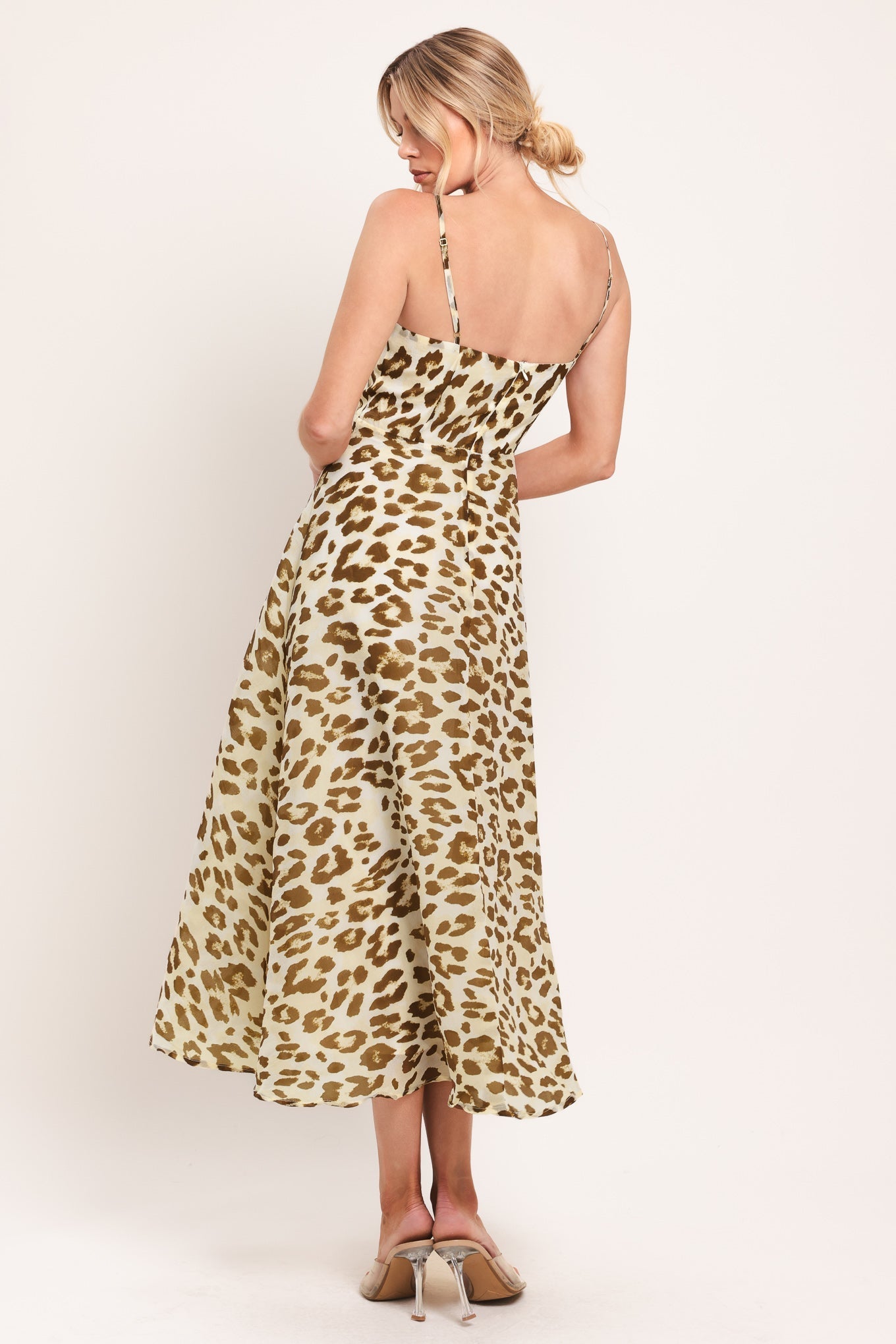 LEOPARD GRACE WOVEN MIDI DRESS Flying Tomato