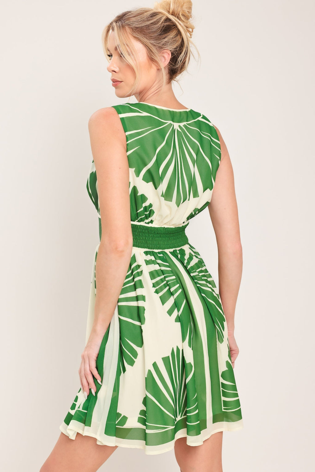 PALM BREEZE WOVEN MINI DRESS Flying Tomato