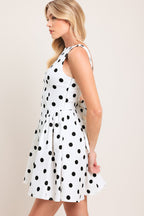 [PREORDER] SPOTLIGHT LOVE DOT WOVEN MINI DRESS Flying Tomato
