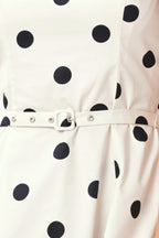 PURE POLKA WOVEN MIDI DRESS Flying Tomato