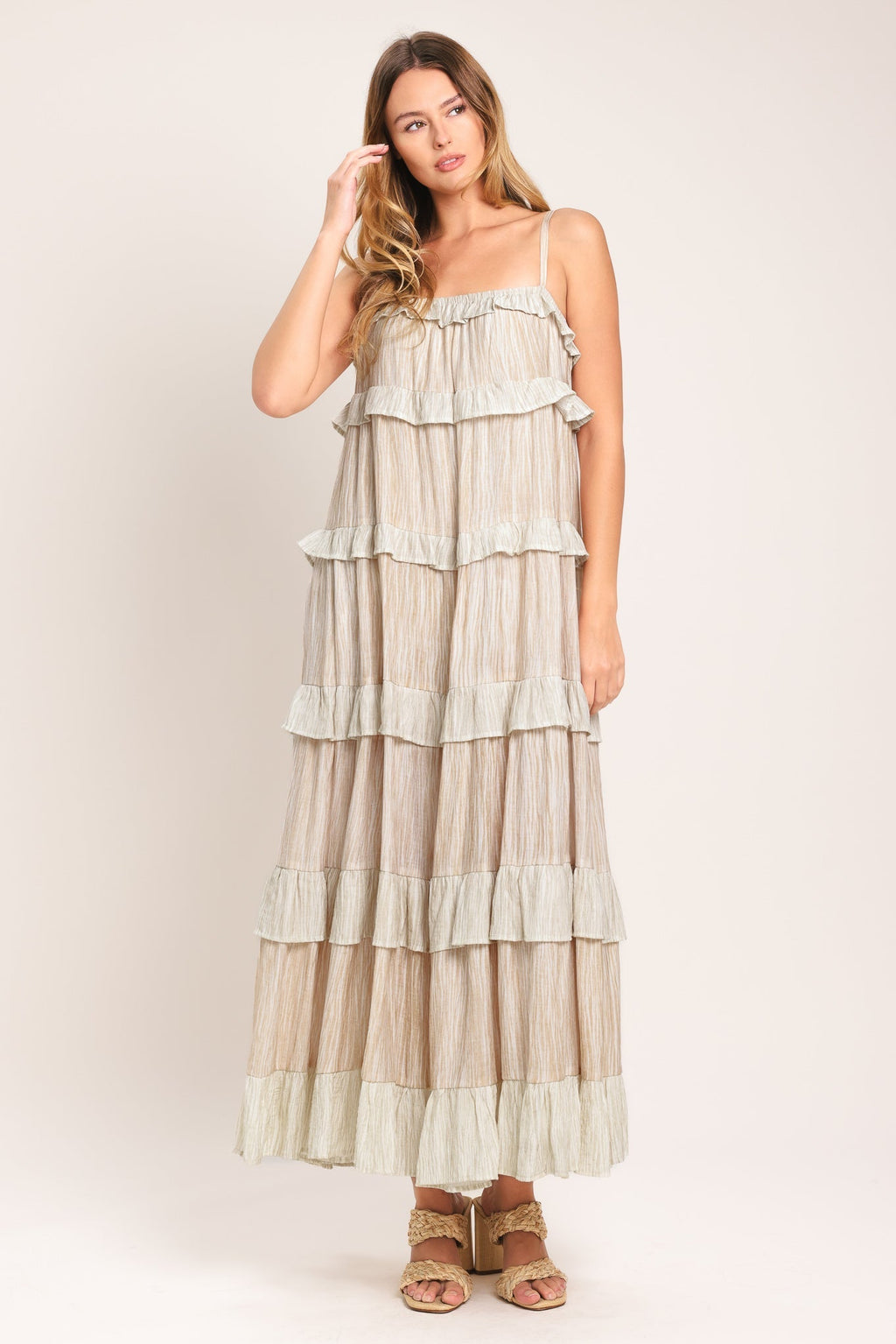 DUNE SERENA WOVEN MIDI DRESS Flying Tomato