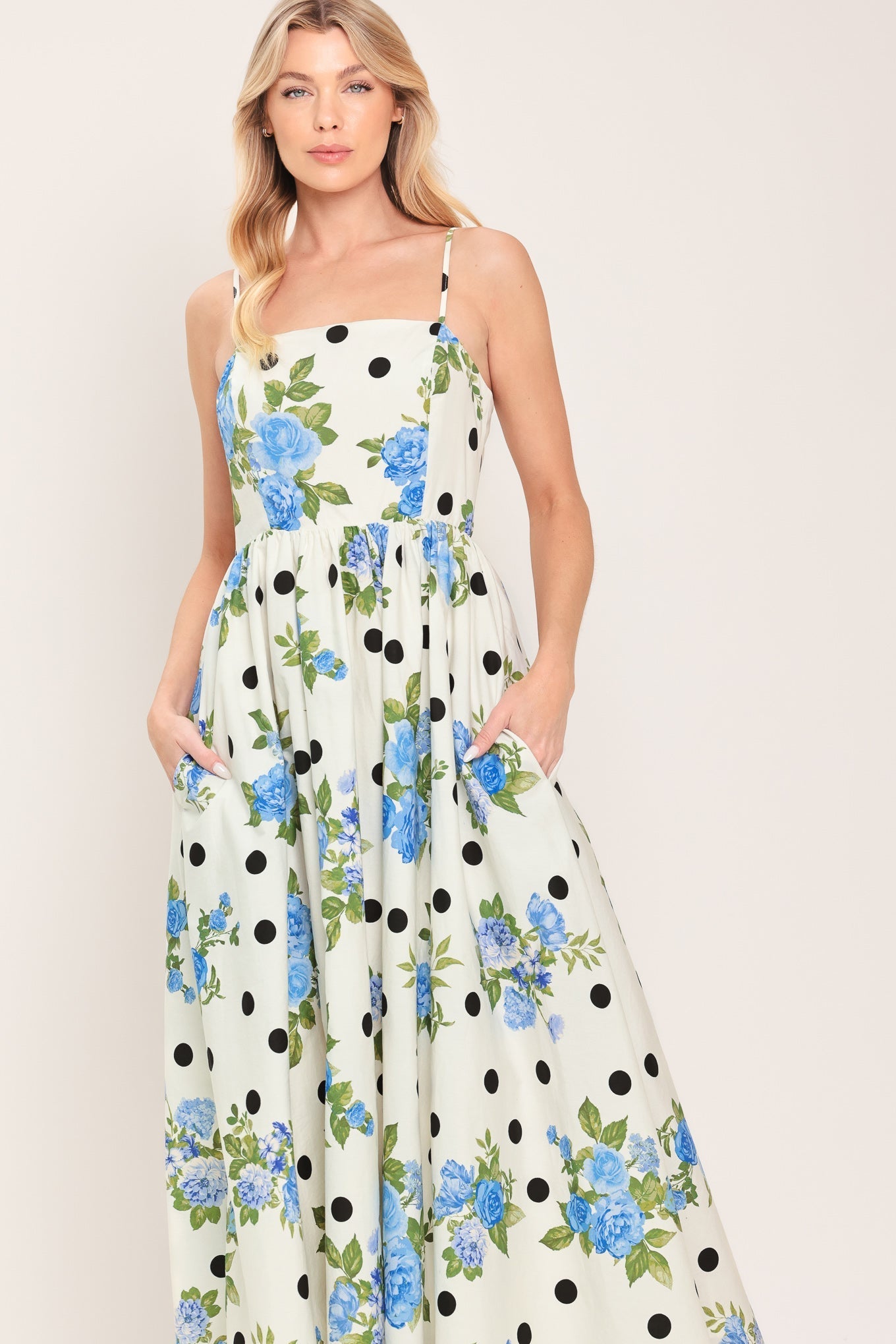RETRO FLORA WOVEN MIDI DRESS Flying Tomato
