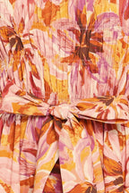 APRICOT BLOSSOM WOVEN MIDI DRESS Flying Tomato