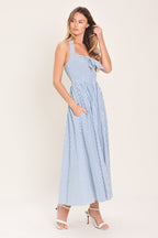 FRESH DAY STRIPE WOVEN MIDI DRESS Flying Tomato