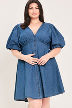 SOFT GIRL DENIM MINI DRESS Flying Tomato