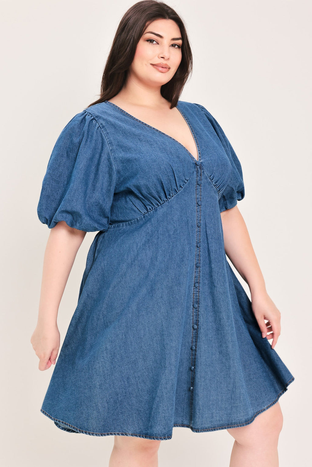 SOFT GIRL DENIM MINI DRESS Flying Tomato