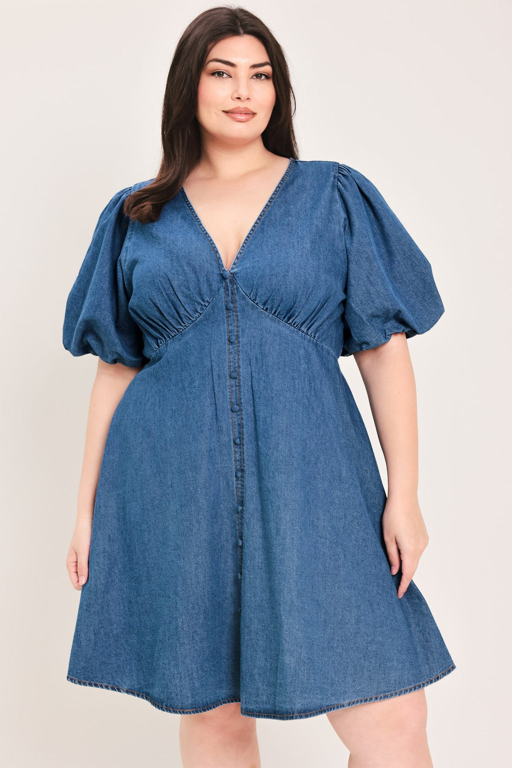 SOFT GIRL DENIM MINI DRESS Flying Tomato