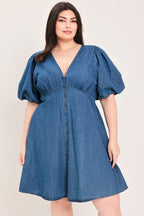 SOFT GIRL DENIM MINI DRESS Flying Tomato