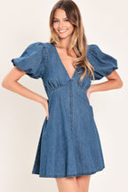 SOFT GIRL DENIM MINI DRESS Flying Tomato