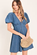 SOFT GIRL DENIM MINI DRESS Flying Tomato