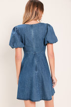SOFT GIRL DENIM MINI DRESS Flying Tomato
