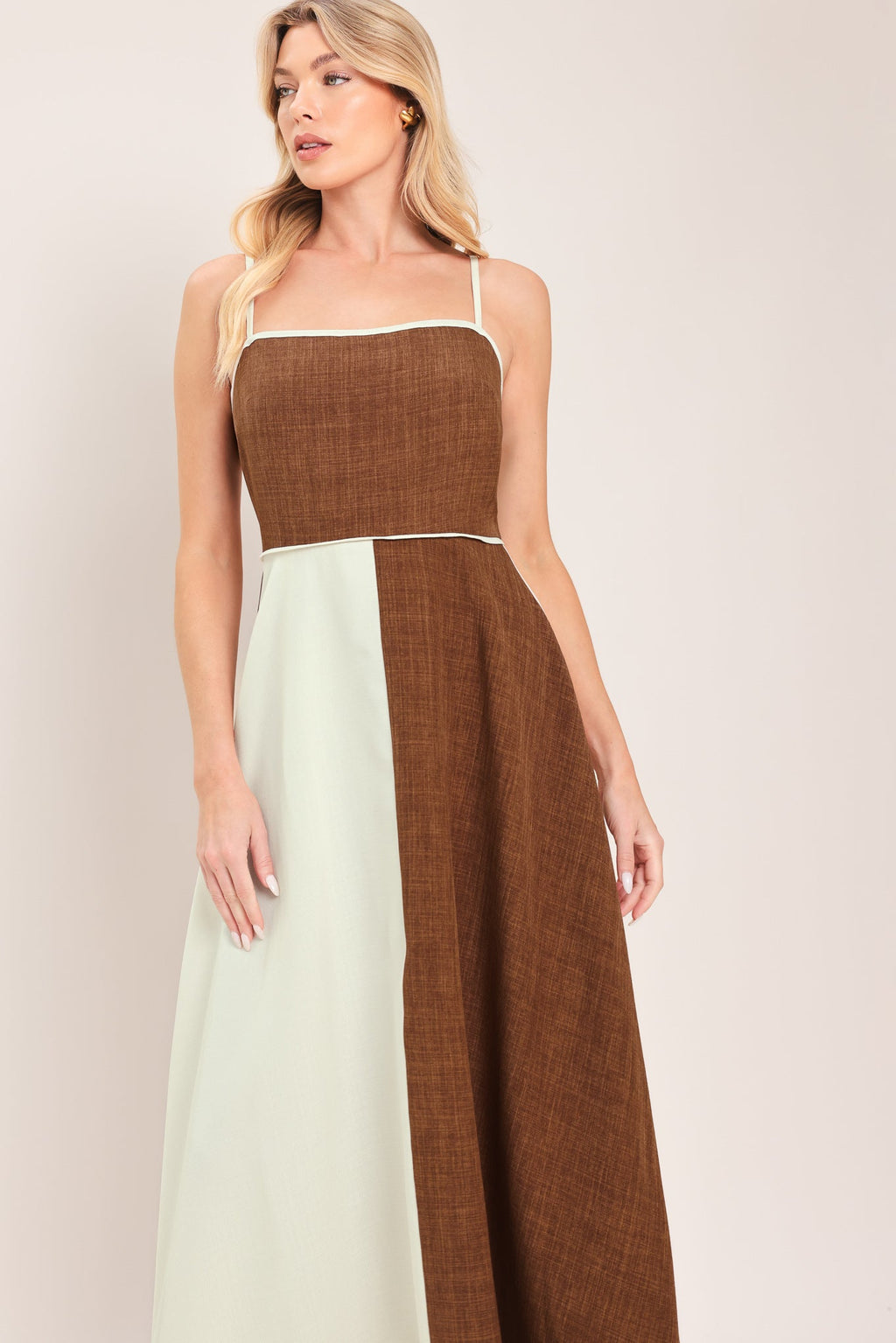 SIENNA FORM WOVEN MIDI DRESS Flying Tomato