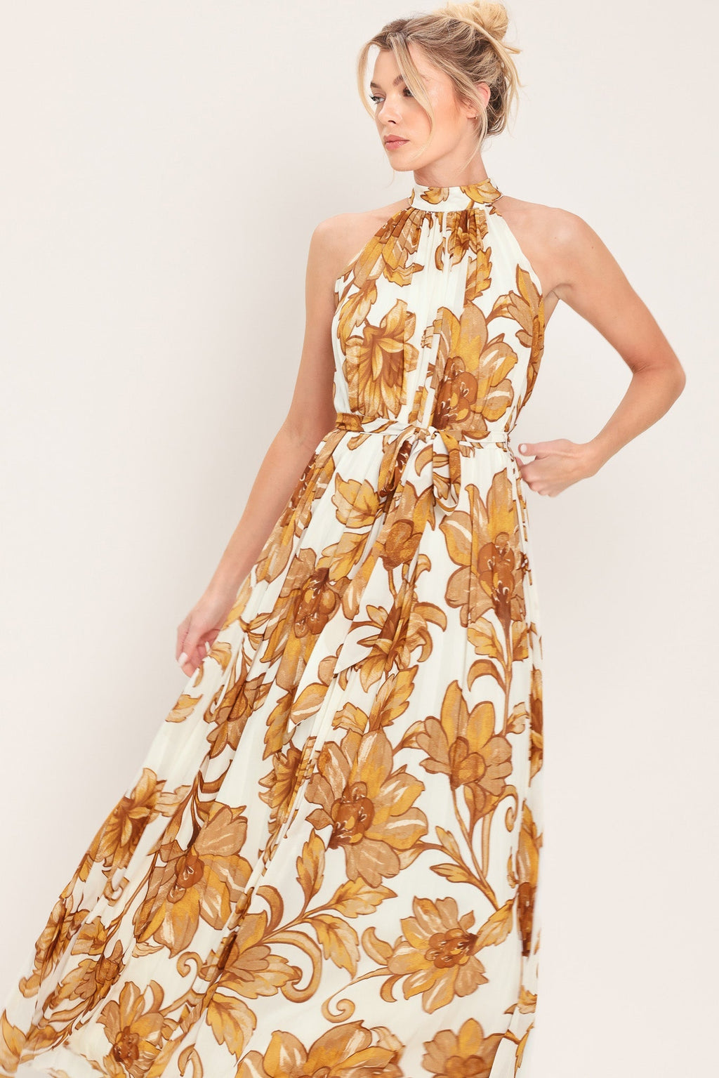 HONEY LUXE WOVEN MAXI DRESS Flying Tomato