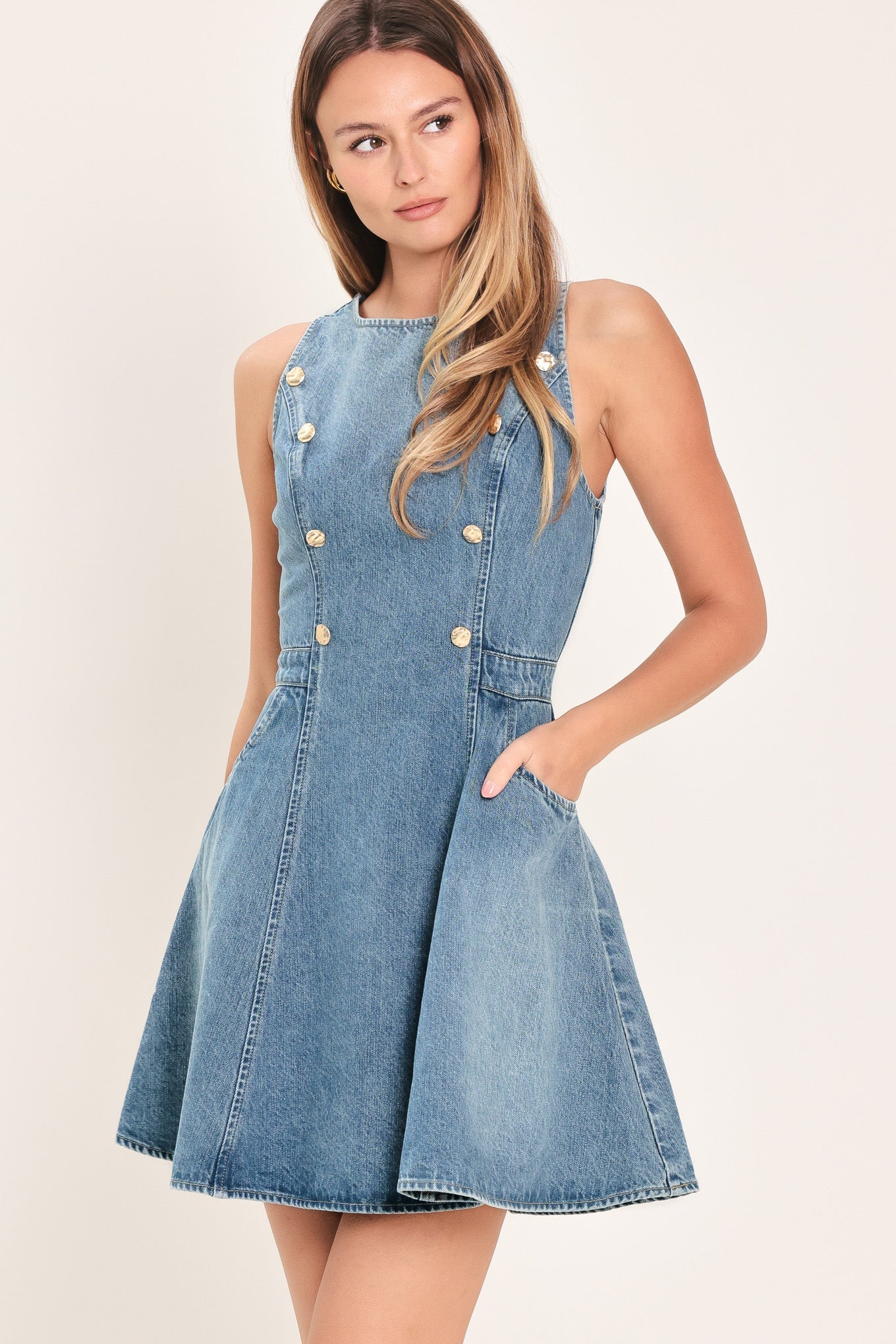CLASSIC CHIC DENIM MINI DRESS