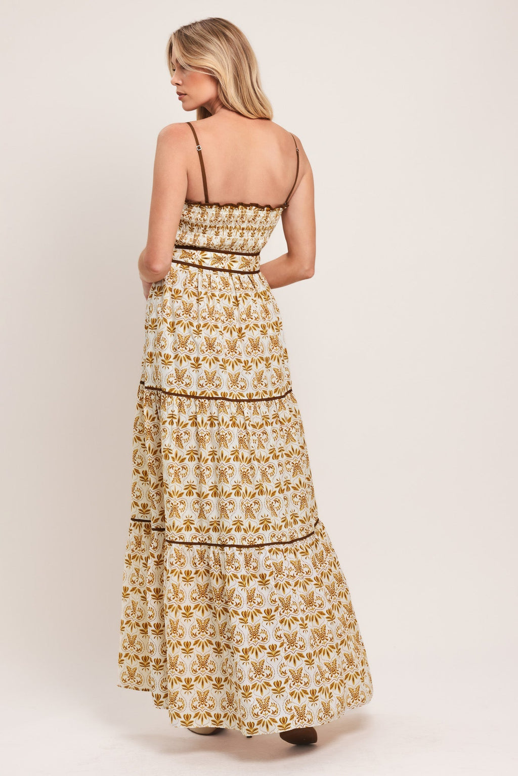 DAINTY FLORA WOVEN MAXI DRESS Flying Tomato